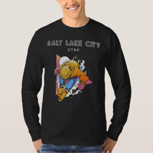 ソルトレイクシティユタUSAレトロスキー Tシャツ
