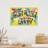 ソルトレイクシティユタUTオールドヴィンテージ旅行記念品 ポスター (キッチン)