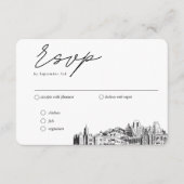 ソルトレイクシティ伝統的RSVPの食事オプション エンクロージャーカード (正面)