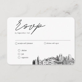 ソルトレイクシティ伝統的RSVPの食事オプション エンクロージャーカード