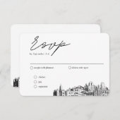 ソルトレイクシティ伝統的RSVPの食事オプション エンクロージャーカード (正面/裏面)