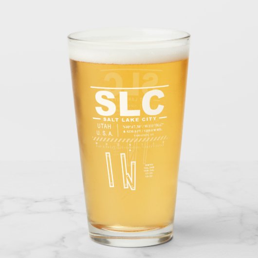 ソルトレイクシティ国際空港 SLC タンブラーグラス (ドリンク正面)
