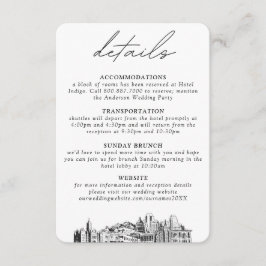 ソルトレイクシティ結婚の小さな垂直詳細 エンクロージャーカード