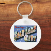 ソルトレイクシティ・ユタからの挨拶 キーホルダー (正面)