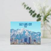 ソルトレイクシティ ユタ州 ダウンタウン ヴィンテージ ポストカード (スタンド正面)