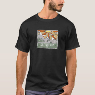 ソルトレイクシティ ユタ州 山 ユタ州 旅行 お土産 Tシャツ
