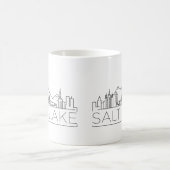 ソルトレイクシティ、ユタ様式のスカイラインコーヒーマグ コーヒーマグカップ (中央)
