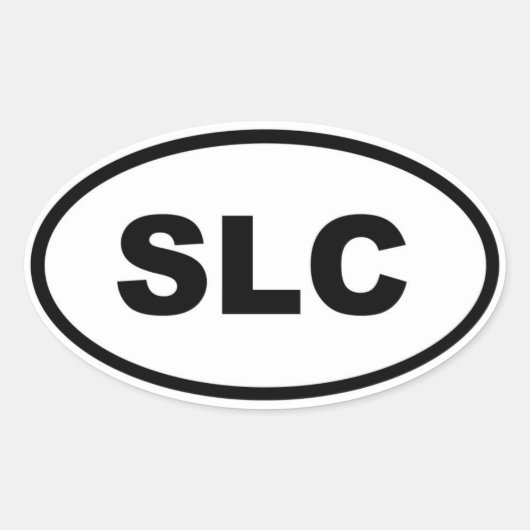 ソルトレイクシティSLC 楕円形シール (正面)