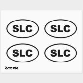 ソルトレイクシティSLC 楕円形シール (シート)