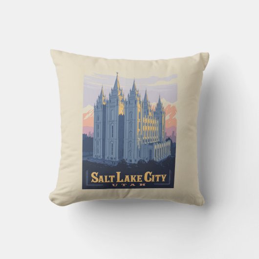 ソルトレイクテンプル | ユタ州ソルトレイクシティ クッション (正面)