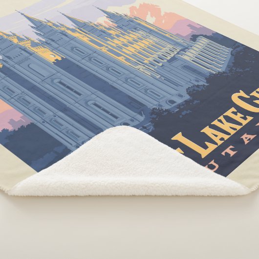 ソルトレイクテンプル | ユタ州ソルトレイクシティ シェルパブランケット (3/4)