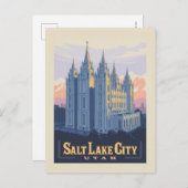 ソルトレイクテンプル | ユタ州ソルトレイクシティ ポストカード (正面/裏面)