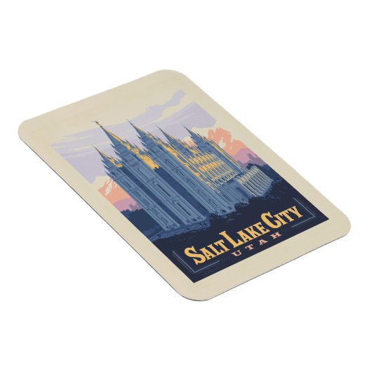 ソルトレイクテンプル | ユタ州ソルトレイクシティ マグネット (右側)