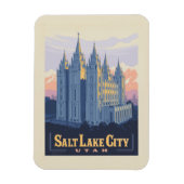 ソルトレイクテンプル | ユタ州ソルトレイクシティ マグネット (縦)