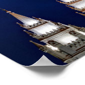 ソルトレイクLDSモルモン寺の夜 ポスター (角)