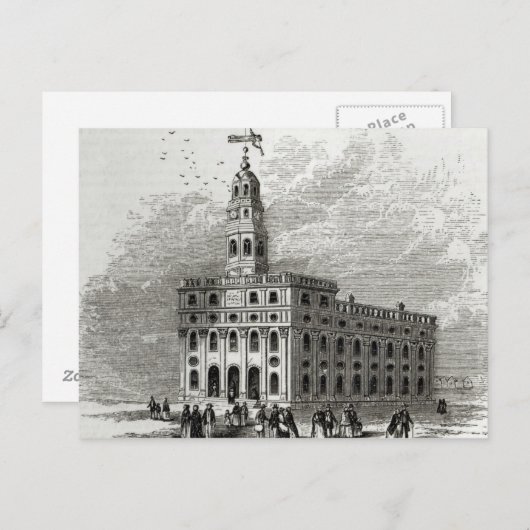 ソルトレークのモルモン寺1854年 ポストカード (正面/裏面)