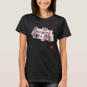 ソルトレークシティガールソルトレイクシティボーディングパス Tシャツ