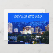 ソルトレークシティユタハガキの山々 ポストカード (正面/裏面)