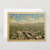 ソルトレークシティユタヴィンテージトラベル ポストカード (正面/裏面)