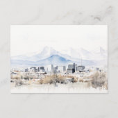 ソルトレークシティユタ水彩結婚式レセプション エンクロージャーカード (裏面)