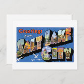 ソルトレークシティーからの挨拶!ヴィンテージ&レトロ! ポストカード (正面/裏面)