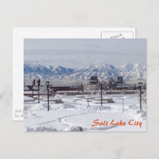 ソルトレークシティーの冬 ポストカード (正面/裏面)