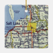 ソルトレークシティーヴィンテージの地図 セラミックオーナメント (裏面)