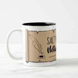 ソルトレークシティー公証人公式スクロール羽毛羽クイル ツートーンマグカップ