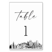 ソルトレークシティー天窓テーブル番号3.5x5カード テーブルナンバー (正面)