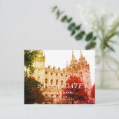 ソルトレークシティー、ユタのテンプルウェディング日付を保存 案内ポストカード (スタンド正面)