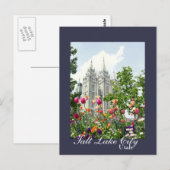 ソルトレークシティー、ユタ・モルモン教寺院はがき ポストカード (正面/裏面)