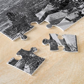 ソルトレークシティー – 白黒–16x20インチ ジグソーパズル (側面)