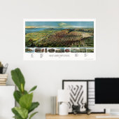 ソルトレークシティー， UTパノラママップ – 1891 ポスター (ホームオフィス)