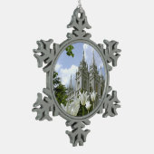 ソルトレークシティーLDS寺院 スノーフレークピューターオーナメント (左)