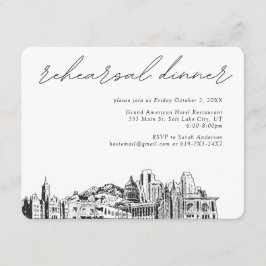 ソルトレークシティ結婚ーのリハーサル囲いカード エンクロージャーカード