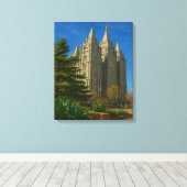 ソルトレーク絵を描テンプル#1™ LDSキャンバスウォールアート キャンバスプリント (インサイチュ (ウッドフロア))