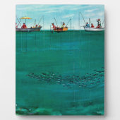 ソルトンウッツの魚の群れ フォトプラーク (正面)