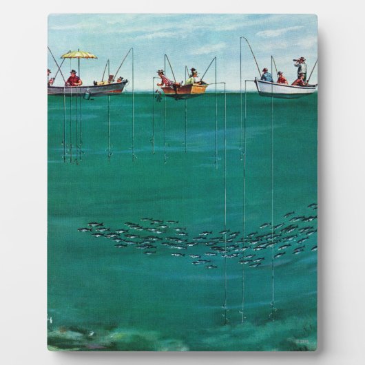 ソルトンウッツの魚の群れ フォトプラーク (正面)