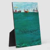 ソルトンウッツの魚の群れ フォトプラーク (側面)