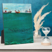 ソルトンウッツの魚の群れ フォトプラーク (側面)