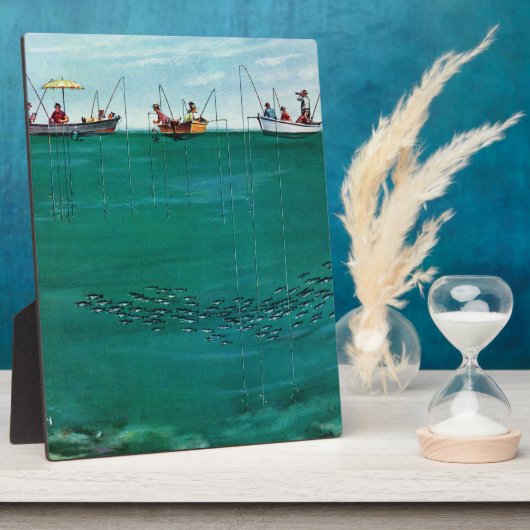 ソルトンウッツの魚の群れ フォトプラーク (側面)