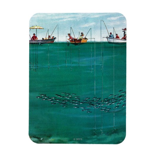 ソルトンウッツの魚の群れ マグネット (縦)