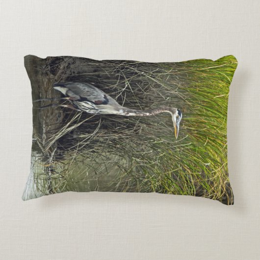 ソルト素晴らしマーシュのアオサギ アクセントクッション (裏面)