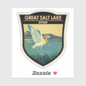 ソルト素晴らしレイクアメリカンアボケートトラベルアートヴィンテージ シール (シート)