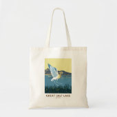 ソルト素晴らしレイクアメリカンアボケートトラベルアートヴィンテージ トートバッグ (正面)
