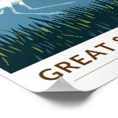 ソルト素晴らしレイクアメリカンアボケートトラベルアートヴィンテージ ポスター (角)