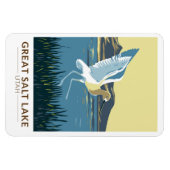 ソルト素晴らしレイクアメリカンアボケートトラベルアートヴィンテージ マグネット (横)