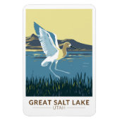 ソルト素晴らしレイクアメリカンアボケートトラベルアートヴィンテージ マグネット (縦)