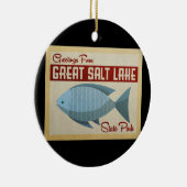 ソルト素晴らしレイクフィッシュヴィンテージ旅行 セラミックオーナメント (右)