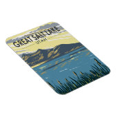 ソルト素晴らしレイクユタトラベルアートヴィンテージ マグネット (右側)